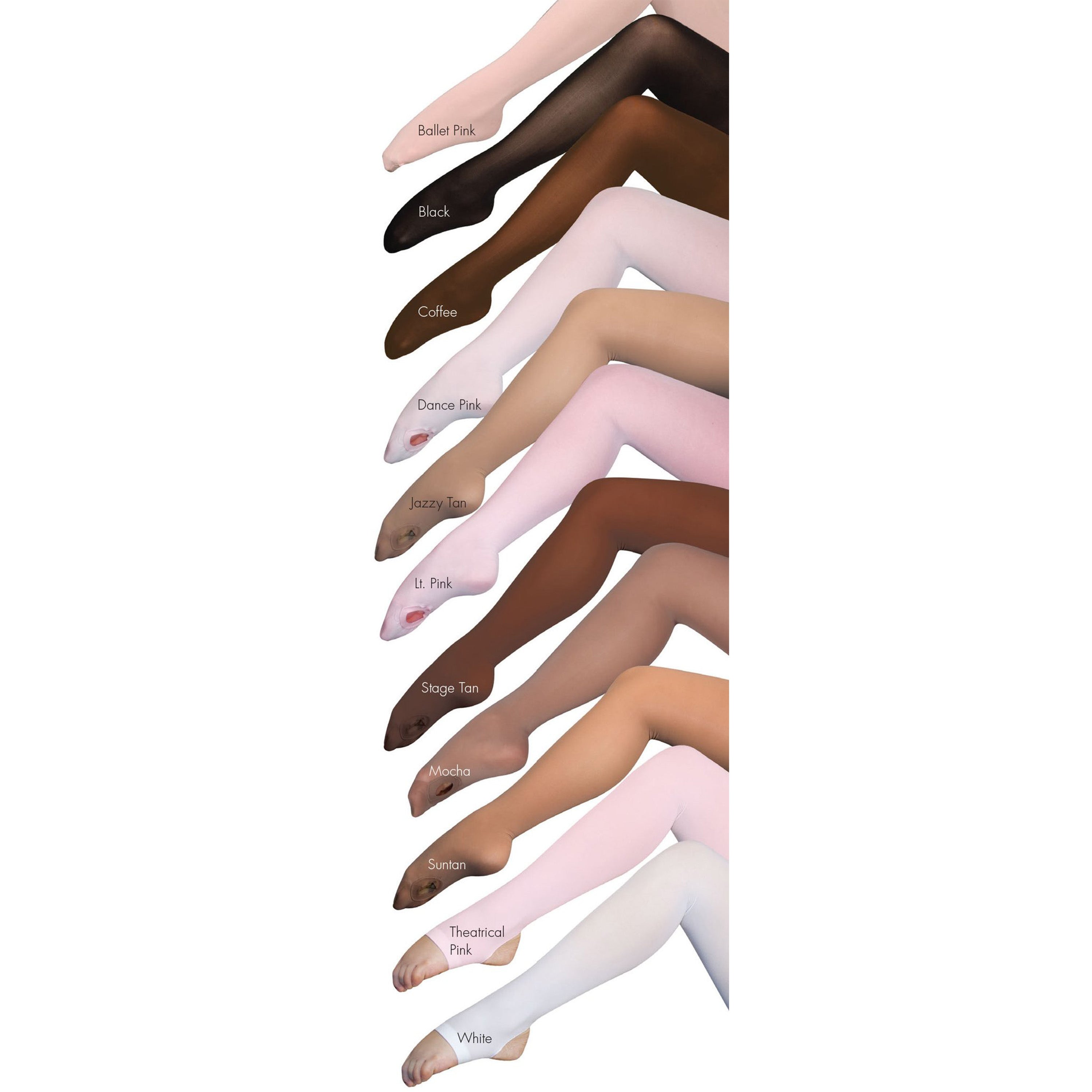Body Wrappers C30 Child totalSTRETCH Soft Supplex/Lycra Footed Tight ( 3 Pack)